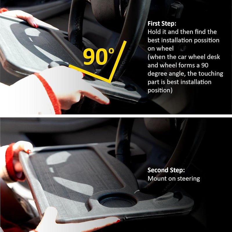 Cutequeen Car Eating/Laptop Steering Wheel Desk - Image 4