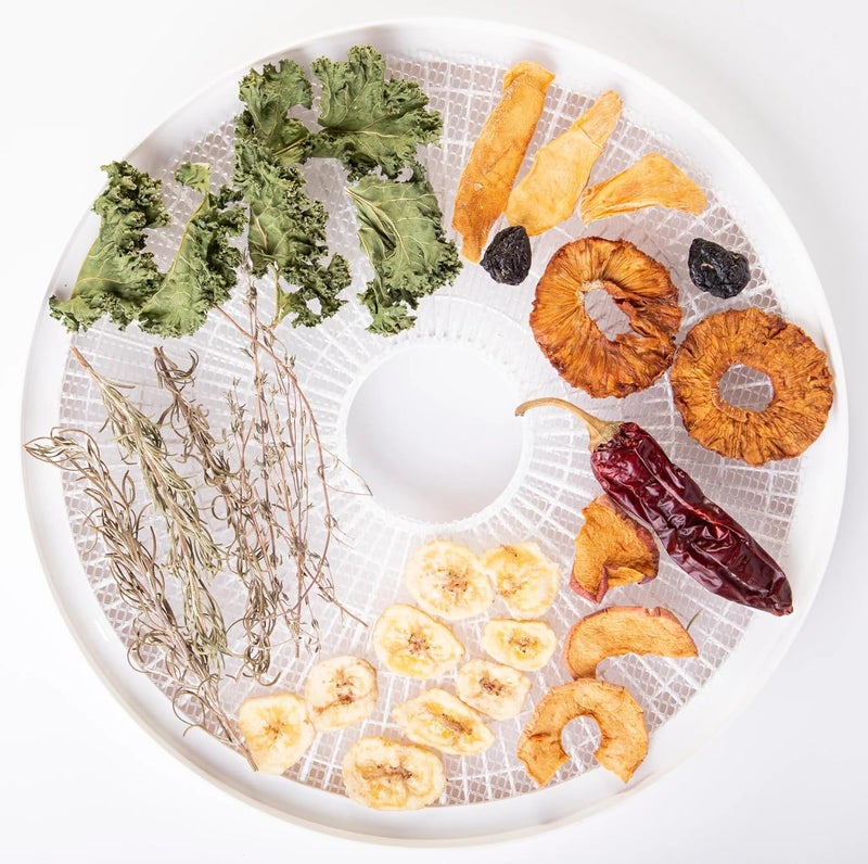 Bright Kitchen 2 Fruit Leather Silicone Dehydrator Sheets with EDGES - NON-Toxic for Nesco Round Dehydrators Lip Mold Hold Batter Liquid Fruit Roll Up Fruit Leather Circle ReUsable Flexible Non Stic (2 Mesh) - Image 2