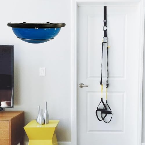 Pmsanzay Wall Mounted Half Ball Balance Trainer Holder, Sturdy Stainless Steel Balance Trainer Storage Rack, Half Yoga Exercise Ball Display Holder for Home Gym,Studios - No Balance Trainer - Image 5