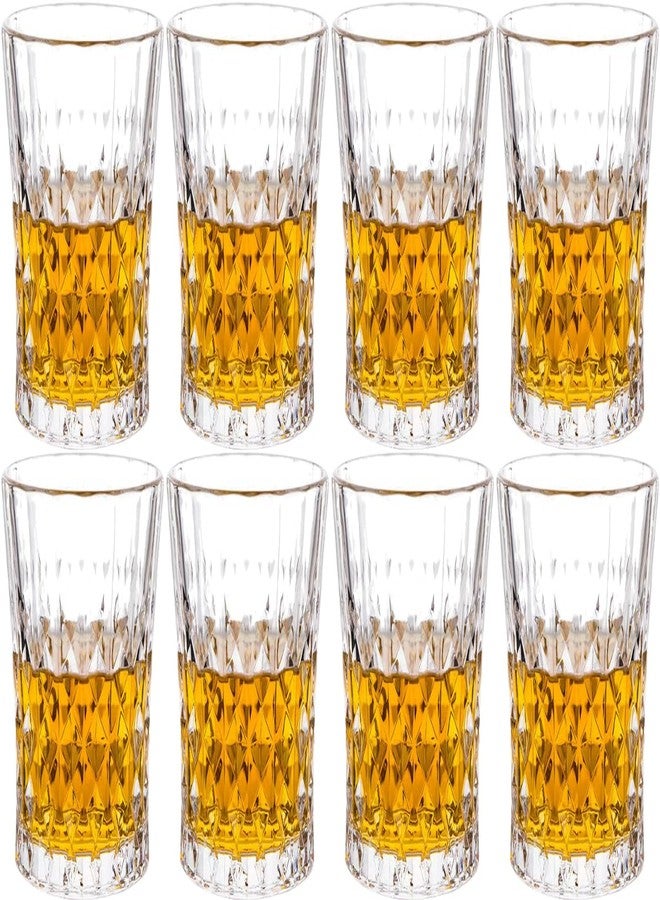 JAIEF 1.7 Oz Fancy Shot Glasses Heavy Base Shot Glass, Crystal Cordial Glasses (Set of 8) - Image 1
