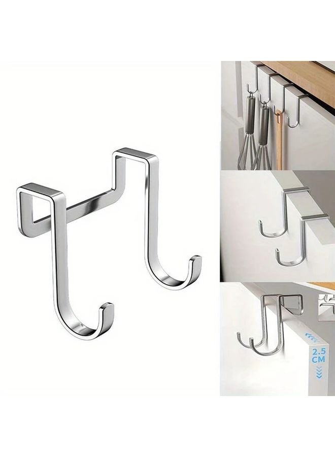 5 قطع من خطاطيف S الفولاذية الثقيلة المقاومة للصدأ تركيب بدون حفر - Image 2