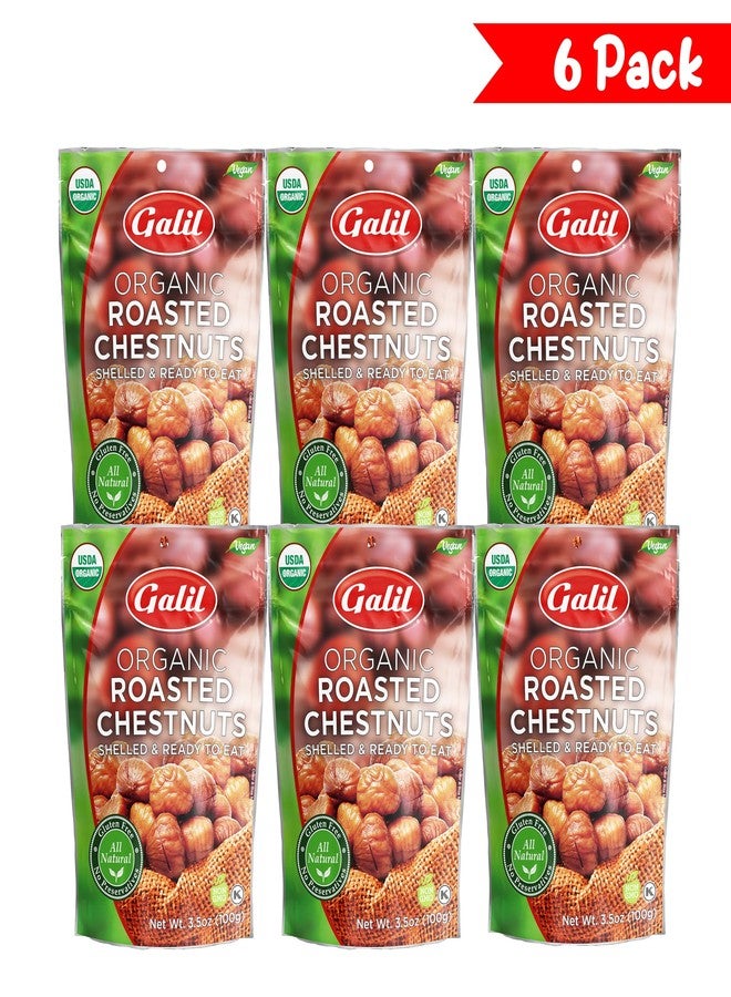 Galil Organic Roasted Chestnuts, Pack of 6, 3.5 oz Bags, Shelled Chestnut, Chestnuts Roasted Peeled - Image 2