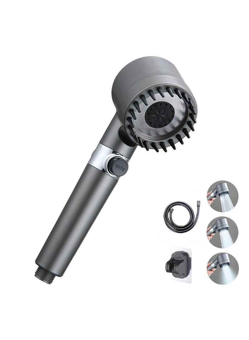 High Pressure Shower Filter Head Set – 3 Modes for Effective Chlorine Removal, Scalp Massage, and Skin Hydration. Includes Shower Hose & Holder – Ideal for Reducing Hairfall and Dry Skin - Image 3