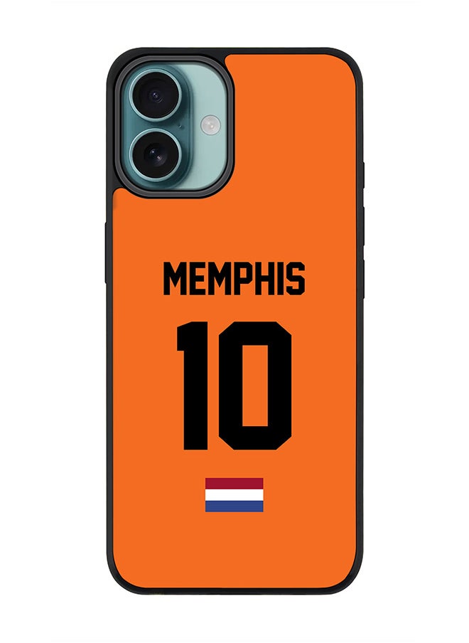 Stylizedd - For iPhone 16 Plus Case [Compatible with MagSafe] Slim Magnetic cover Phone Case iPhone 16 Plus -Football - Netherlands - Memphis - Image 1