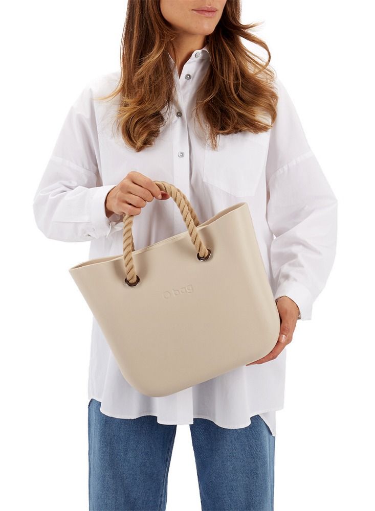 O bag mini with Rope Handles in Sand - Image 1