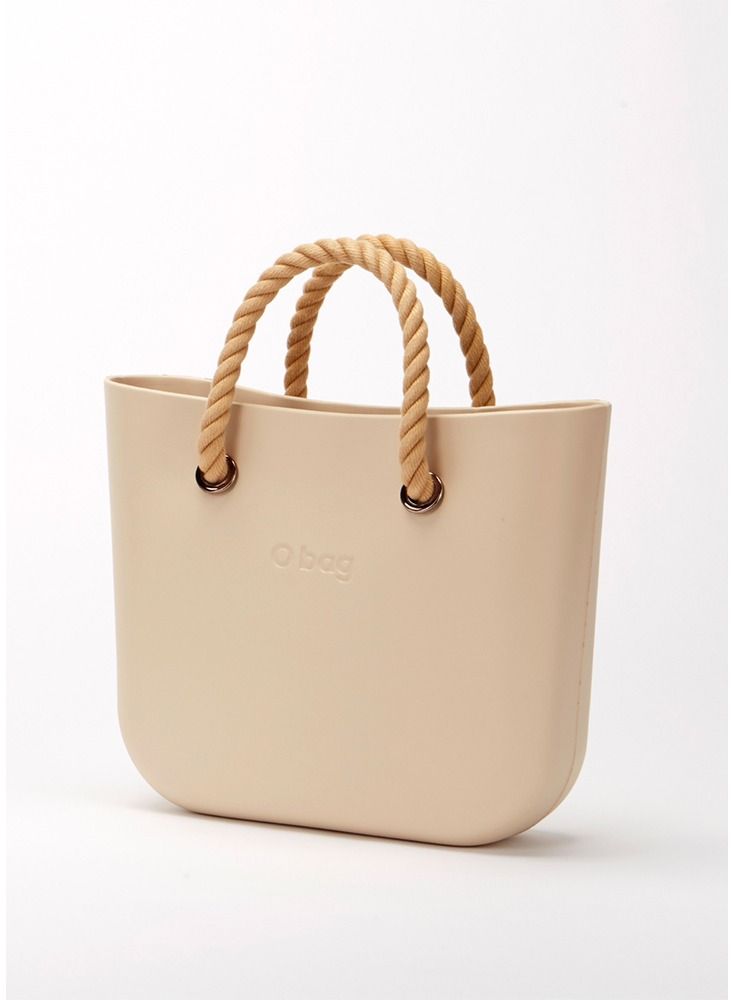 O bag mini with Rope Handles in Sand - Image 4