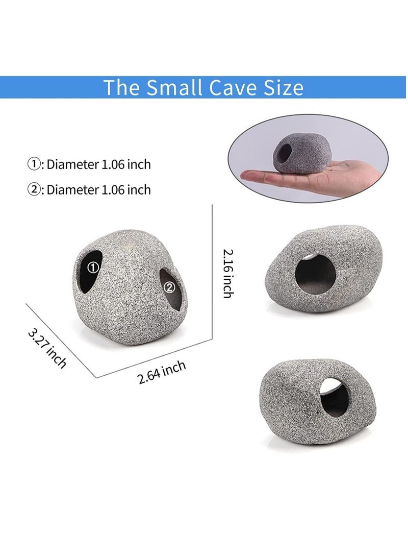 Stackable Aquarium Decoration Rock Caves, Betta Fish Hideout House, Fish Tank Accessories Cave, Hideaway for Shrimp Cichlid Cave Hiding Breeding Spawning 2 PCS