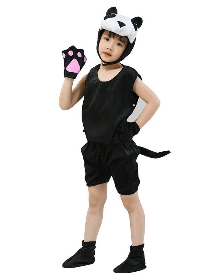 NIBEMINENT Children's performance costumes, stage animal performance costumes, summer short-sleeved animal clothing and dress-up - Image 1