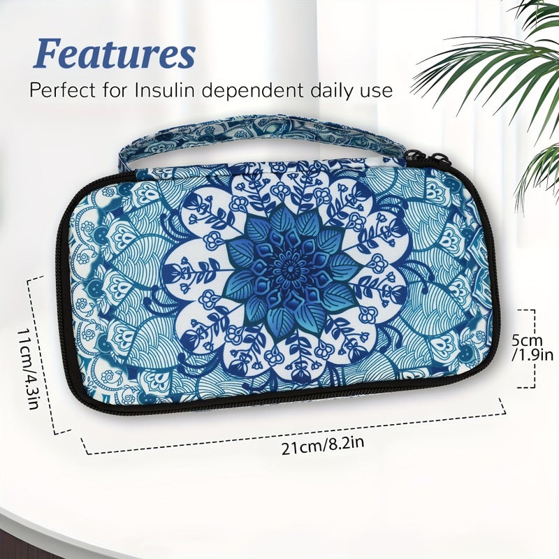 Paisley Insulin Travel Bag Portable Sturdy Organizer for Pens Supplies Lightweight Medical Cooler Outdoor Camping - Image 2
