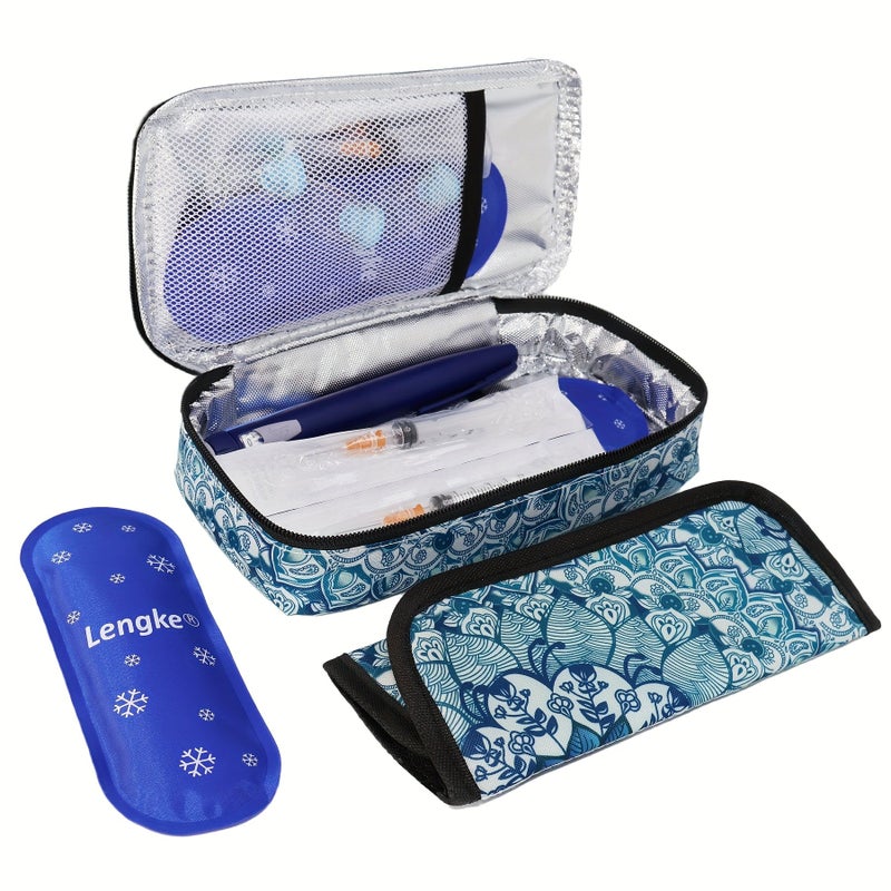 Paisley Insulin Travel Bag Portable Sturdy Organizer for Pens Supplies Lightweight Medical Cooler Outdoor Camping - Image 3