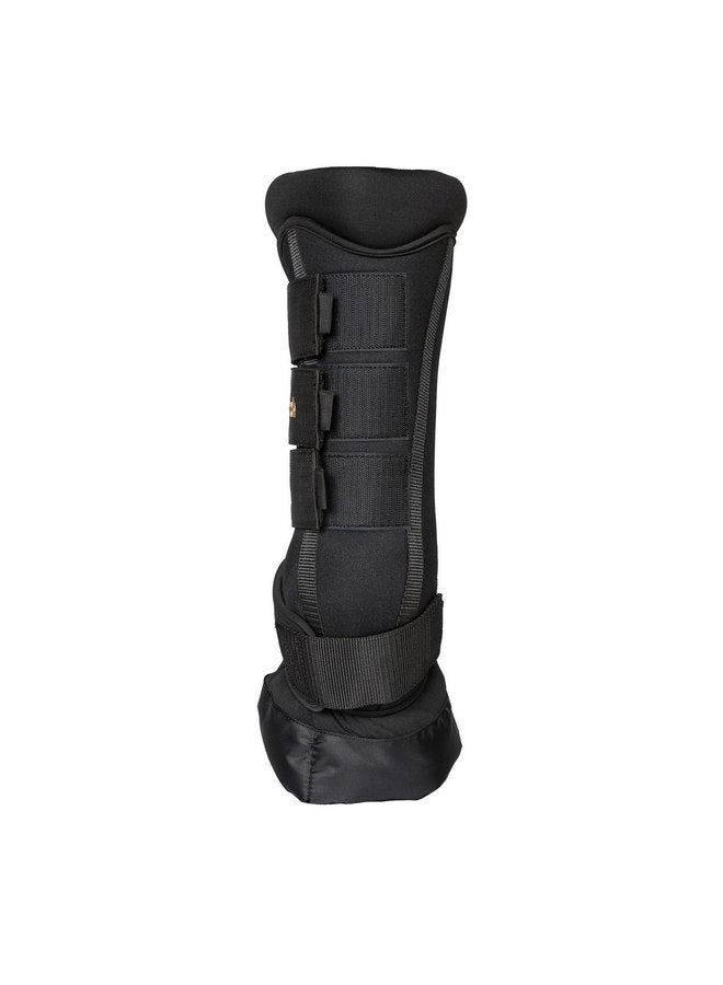 Back on Track Back on Track Royal Quick Wraps Deluxe - Equestrian Sport Flexible Supportive Protective Horse Leg Wraps with Hook & Loop Closure, Pair, Black - 16" - L - Image 3
