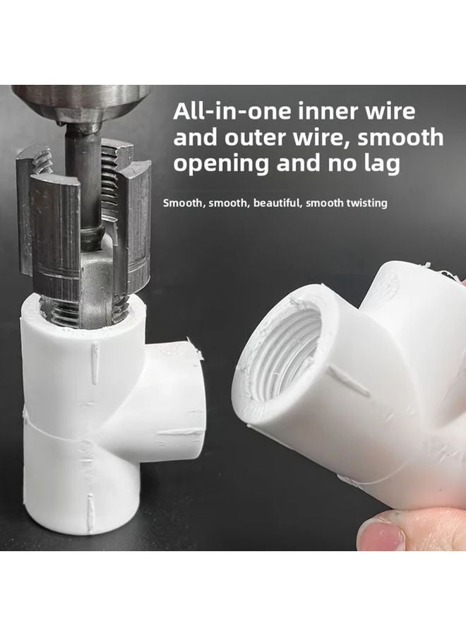 2 In 1 Integrated Pipe Threader Dual Internal External Thread Cutting Tool 1 Piece - Image 4