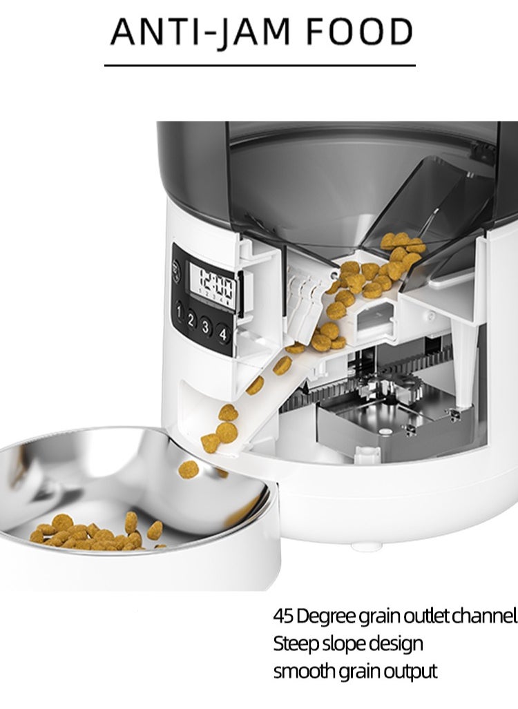 LAPET Automatic pet feeder cat feeder 4L large capacity Stainless Steel Easy to deal with daily or short-term travel  - Image 3