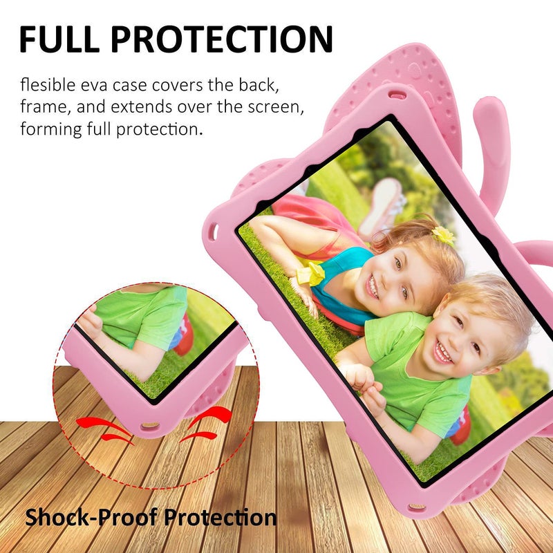 Simicoo iPad 11th 10th Generation Kids Case Cute Butterfly Tablet Cover with Stand for Kids Girl iPad 10 10.9'' 11 inch 2022 2025 Light EVA Durable Shockproof Kid Friendly Drop Proof Toddler (Pink) - Image 4