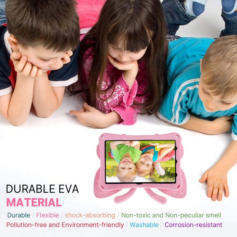 Simicoo iPad 11th 10th Generation Kids Case Cute Butterfly Tablet Cover with Stand for Kids Girl iPad 10 10.9'' 11 inch 2022 2025 Light EVA Durable Shockproof Kid Friendly Drop Proof Toddler (Pink) - Image 2