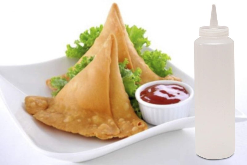 THW® 355 ML 12 oz Plastic Squeeze Bottles For Ketchup BBQ Sauce Syrup Condiments Mustard Mayo Hot Sauce Olive Oil Dressing, Clear- Pack of 6 Pieces - Image 4