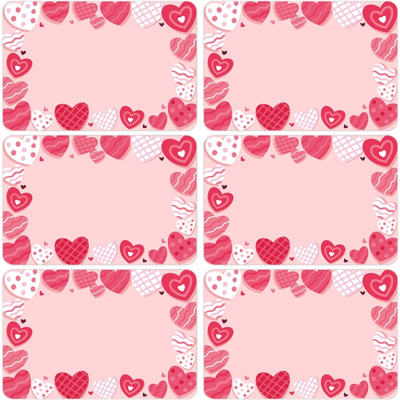 Lucleag 180PCS Valentineâ€™s Day Name Tags Stickers Name Labels, Valentines Heart Gift Tags Labels Stickers Name Stickers for Valentineâ€™s Day Gift Wrapping Organizing Jar Holiday Supplies, 2x3 inch - Image 1