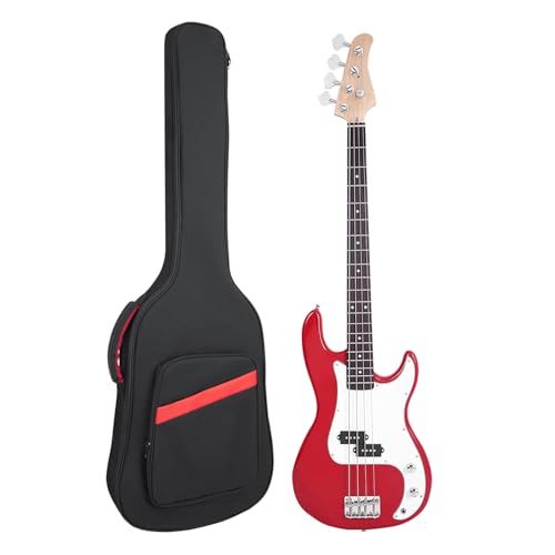 Muscab Bass Guitar Bag 7mm Padding Electric Bass Case, Gig Bag Backpack with Neck Strap and Pockets, Black - Image 1