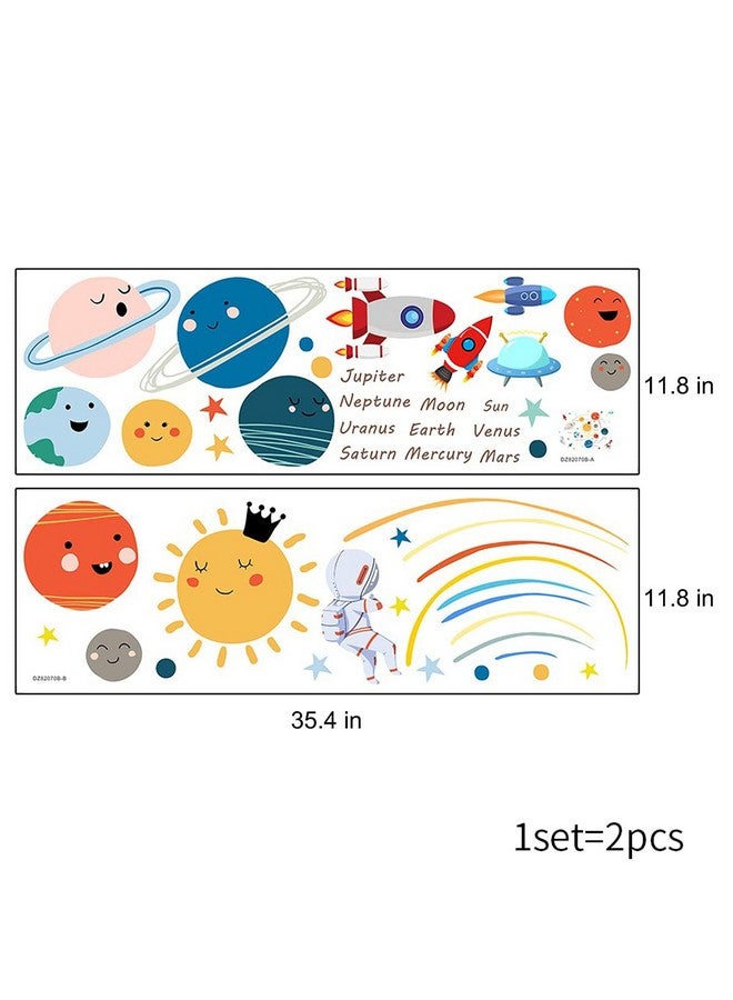 LOMILY Space Planet Wall Decals Wall Stickers Kids,Cute Educational Wall Stickers for Daycare,Nursery,Playroom,Babyroom,Classroom,School. - Image 5