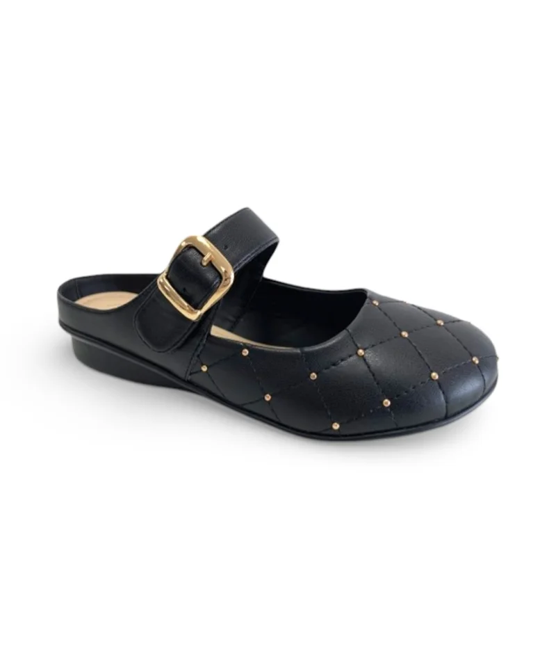 Bata Buckle Detail Comfort Clogs