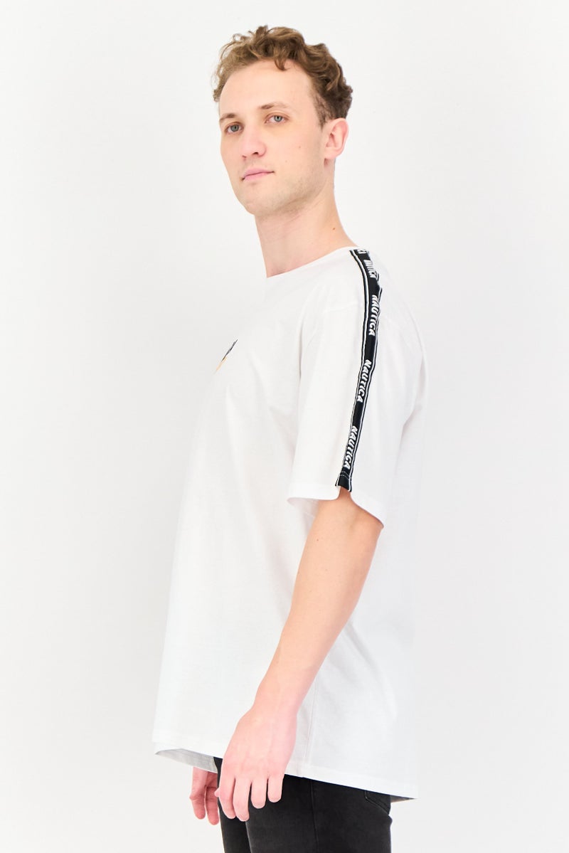 NAUTICA Men Oversized Fit Short Sleeve Outdoor T-shirt, White - Image 2