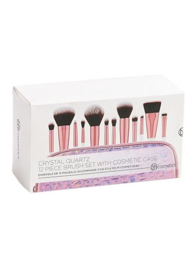 BH Cosmetics 12-Piece Crystal Quartz Makeup Brush Set - Image 2