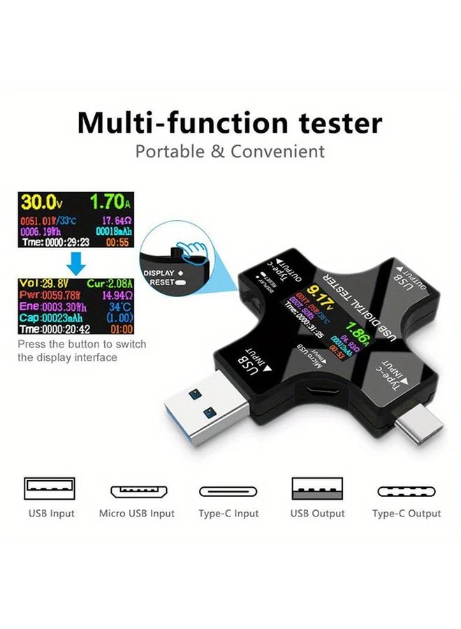 1pc USB C Type C PD Digital Voltmeter Ammeter Voltage Current Tester Measurement - Image 3