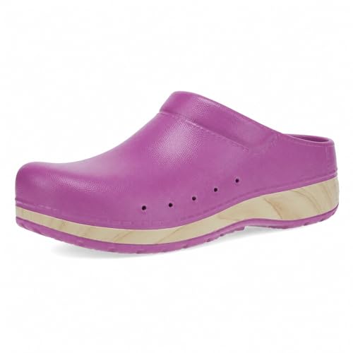 Dansko Kane Slip-On Mule Clog - Lightweight Cushioned Comfort and Removable EVA Footbed with Arch Support - Easy Clean Uppers Orchid 8.5-9 M US - Image 1