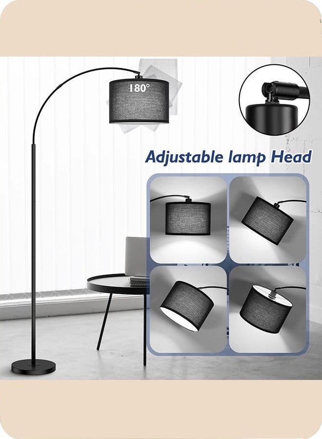HOMESTAR Floor Lamp with Remote Control 3 Color Temperature and Brightness Adjustable Standing Lamp with Black Shade Pole Lamp for Bedroom Office Bulb Included 12 Watt  - Image 4