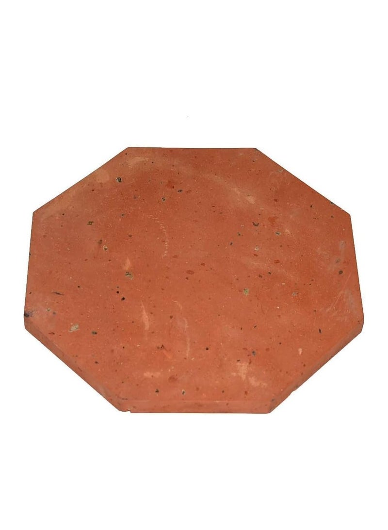 بلاط الطين الأحمر الطبيعي ، قواعد الغراس النباتية 25x29x2cm شكل مثمن تريفيت - Image 1