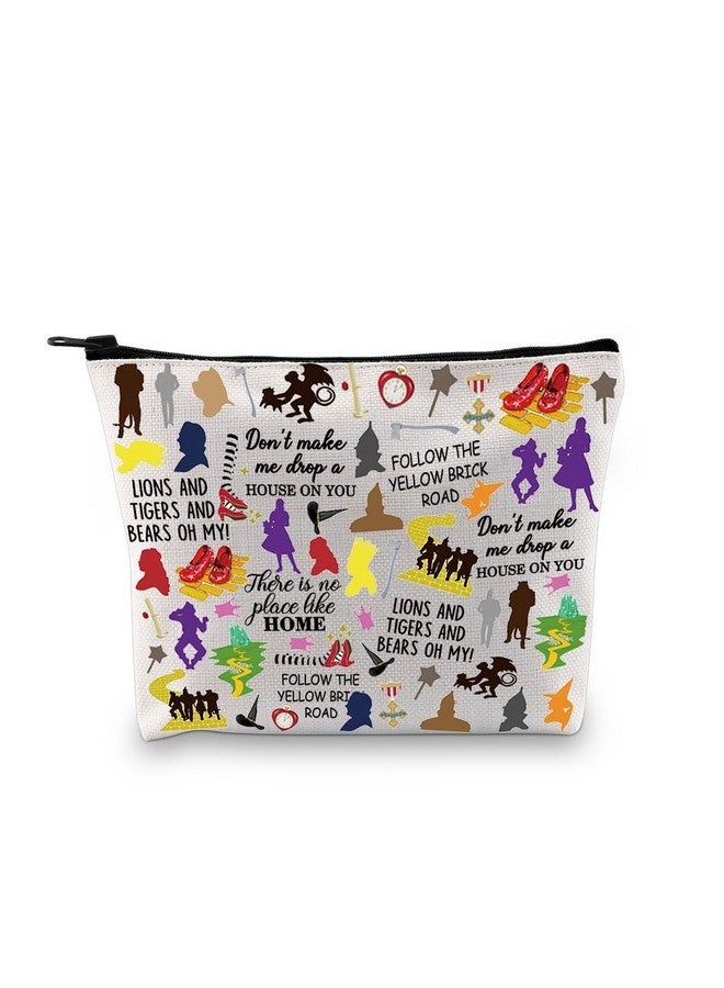 PXTIDY Wizard Makeup Bag Oz Friends Gift Wizard Movie Character Cosmetic Bag Wizard Dorothy Gift Ruby Red Slippers Gift  - Image 1