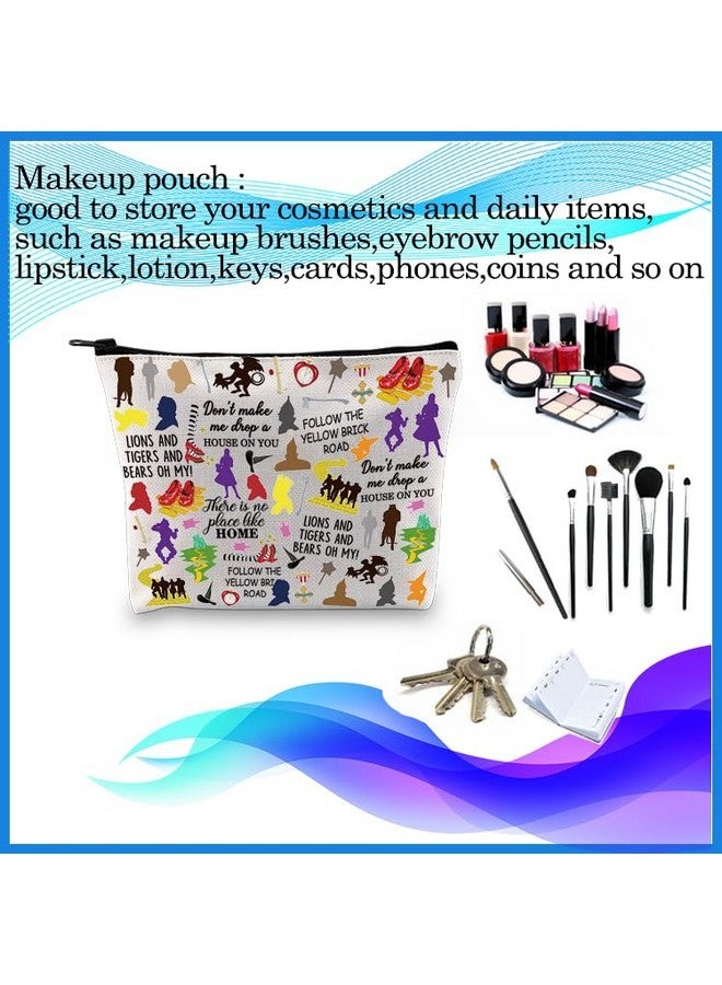 PXTIDY Wizard Makeup Bag Oz Friends Gift Wizard Movie Character Cosmetic Bag Wizard Dorothy Gift Ruby Red Slippers Gift  - Image 3