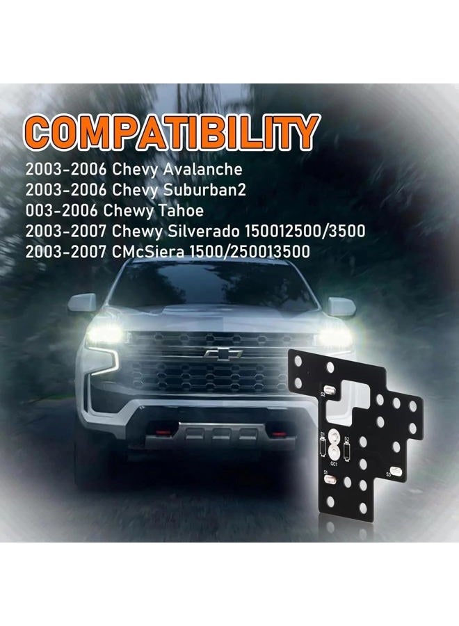GONMOT Lighting Fully Open Module for GM/ 6 High Mod Fog Low Beams High Beams Compatible with 2003-2007 Chevy Silverado GMC Sierra 1500 2500 3500, Cadillac Escalade,Yukon, Tahoe, Avalanche - Image 5