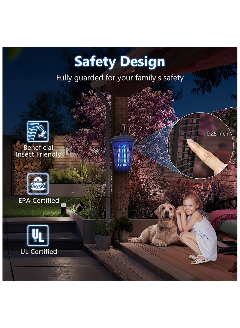 KOWVOWZ - Outdoor Bug Zapper, Mosquito Killer lamp 30W Powerful Insect killer Mosquito Trap Fly Killer, Electric Insect Killer Lamp Catcher for Flies Waterproof Garden Backyard Patio Large Home (20W Automatic) - Image 1