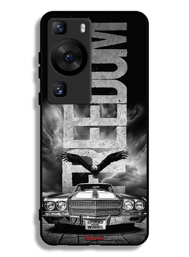 Tolwak Huawei P60 Pro Protective Case Cover Freedom Art - Image 1