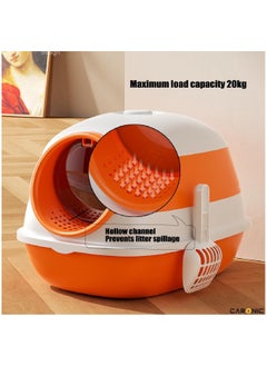 CARONIC Pet Litter Box Foldable With Litter scoop Portable  Closed Splash proof Easy To Clean  - Image 3