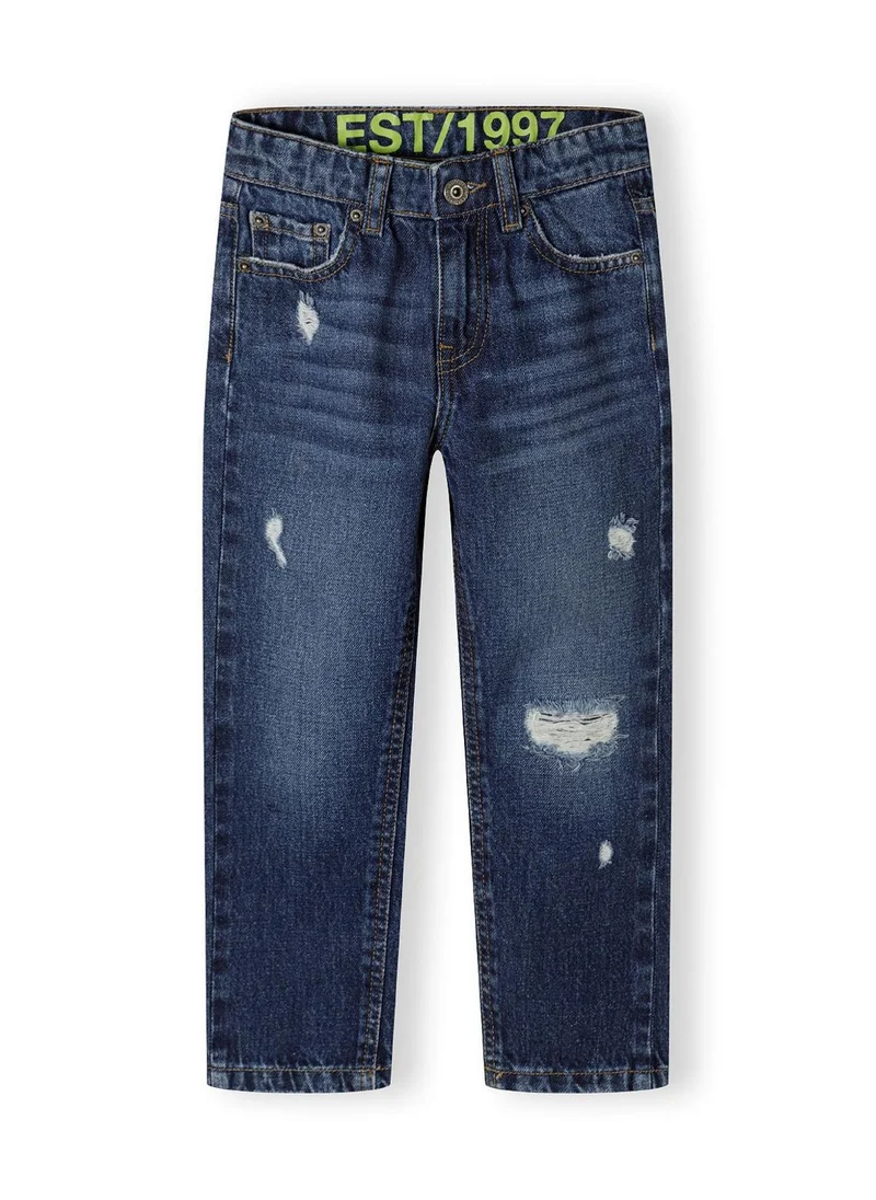 MINOTI Teen Boys Denim Jeans with Distressed Detail and Print