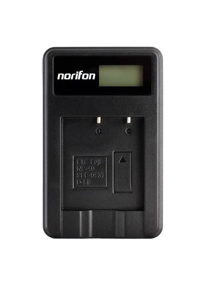 Norifon - D-LI8 LCD USB Charger for Pentax Optio A10, Optio A20, Optio A30, Optio S4i, Optio S5i, Optio S7, Optio SV Camera and More - Image 1