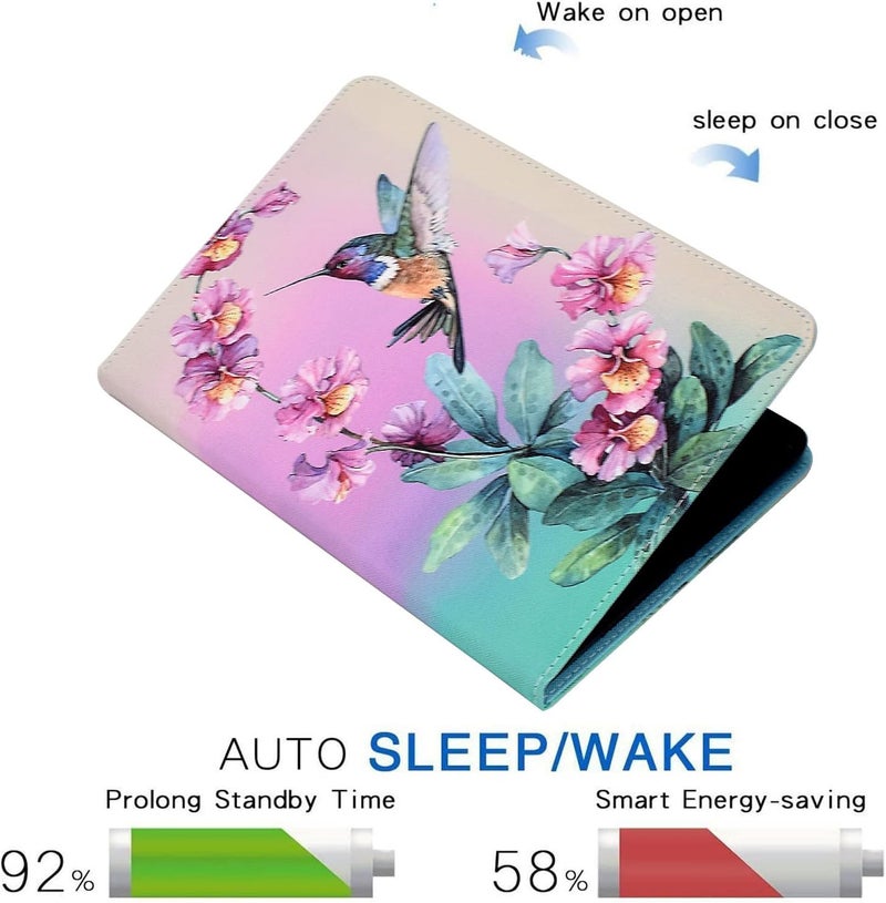 KEROM All-New Amazon Fire HD 10 Tablet Case & Fire HD 10 Plus Tablet Case (11th Generation, 2021 Release), PU Leather Stand Cover Case for Fire HD 10 & 10 Plus Tablet 11th Gen, Auto Wake/Sleep, Bird - Image 4