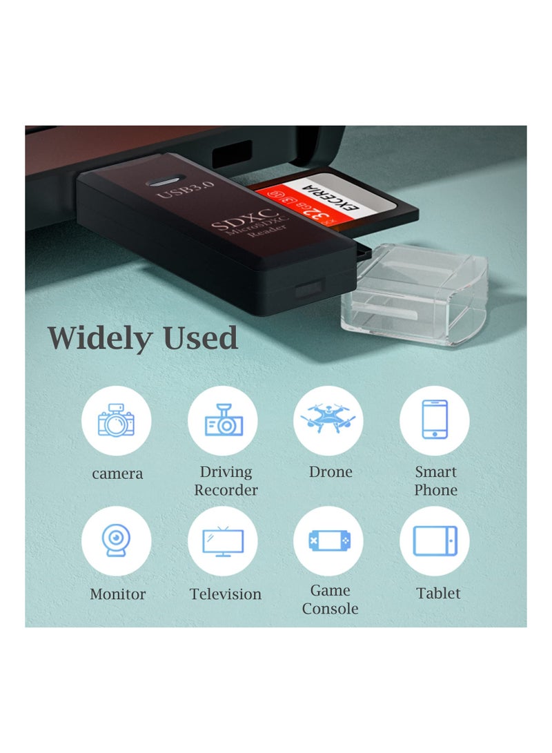 SYOSI SD Card Reader Portable USB 3.0 Dual Slot Flash Memory Adapter Hub for TF SD Micro SD SDXC SDHC MMC RS-MMC UHS-I - Image 5
