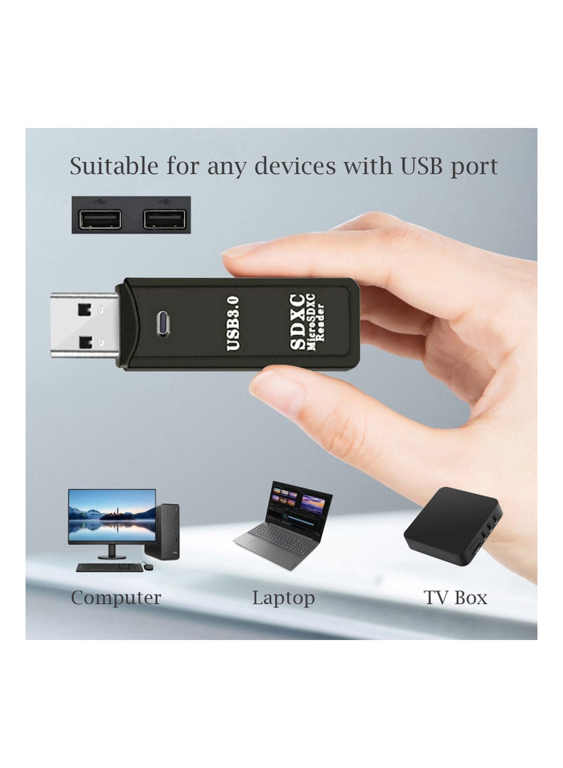 SYOSI SD Card Reader Portable USB 3.0 Dual Slot Flash Memory Adapter Hub for TF SD Micro SD SDXC SDHC MMC RS-MMC UHS-I - Image 4