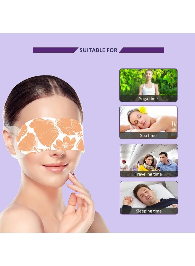 SYOSI Steam Eye Mask for Dry Eyes (12 Pcs), Disposable Sleep Mask for Dark Circles and Puffiness, Relief Eye Fatigue Steam Eye Masks, Lavender Eye Mask, Blackout Sleep Eye Patch (Lutein) - Image 3