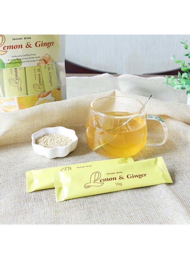 وينز تاون شاي الزنجبيل بالليمون والزنجبيل، حبيبات مشروبات فورية بنكهة العسل، 5.29 أوقية، 15 كيس شاي - Image 3