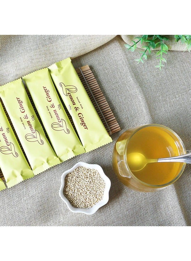 وينز تاون شاي الزنجبيل بالليمون والزنجبيل، حبيبات مشروبات فورية بنكهة العسل، 5.29 أوقية، 15 كيس شاي - Image 4