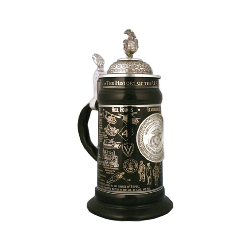 OktoberfestHaus 075 Liter US Marine Corps Ceramic Beer Stein by Oktoberfest Haus 