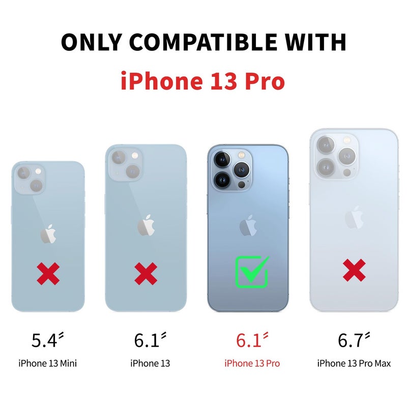 DJDUCK Designed for iPhone 13 Pro Case Wallet with Card Holder, [Magnetic Clasp Cover] [RFID Blocking Leather Protection] Shockproof Women Men Cases 6.1 Inch for Apple 13 Pro Light Brown - Image 2