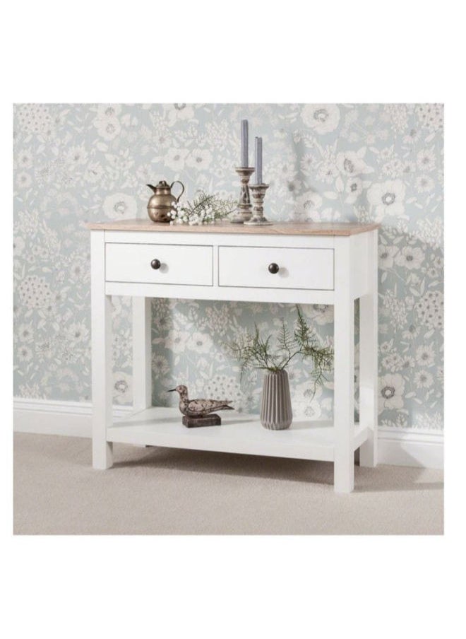 Art Wood Console Tables 35x90x90 Cm-White 