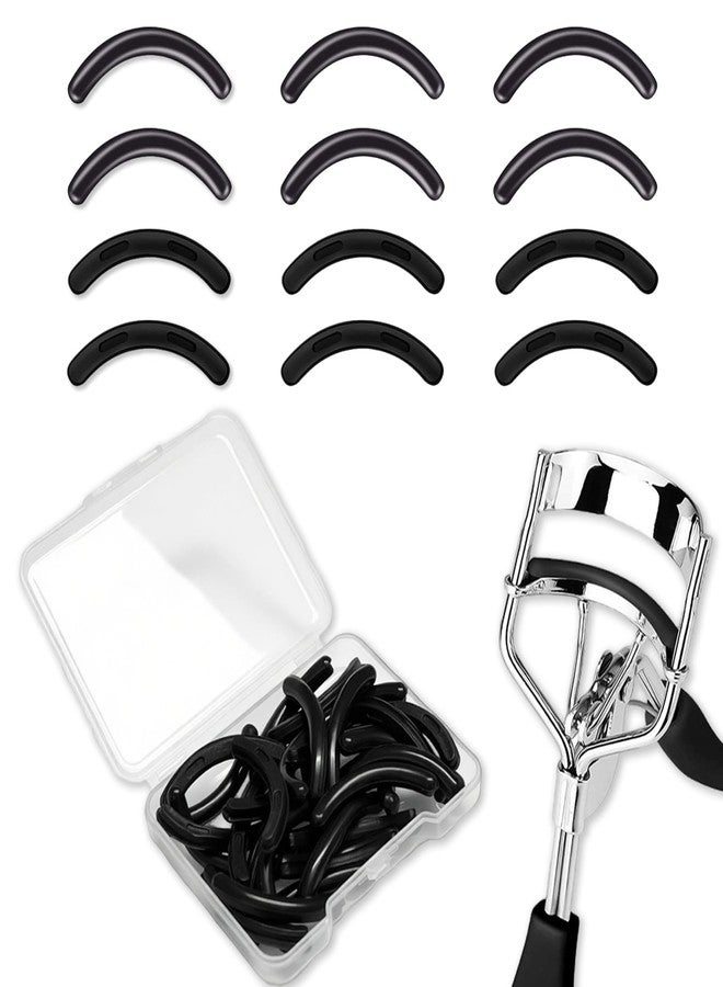 Mecefeno Eyelash Curler Refills, Eyelash Curler Pads Universal Silicone Rubber Eye Lash Curler Refills Suit for Universal Eyelash Curlers - 30 Packs Black - Image 1