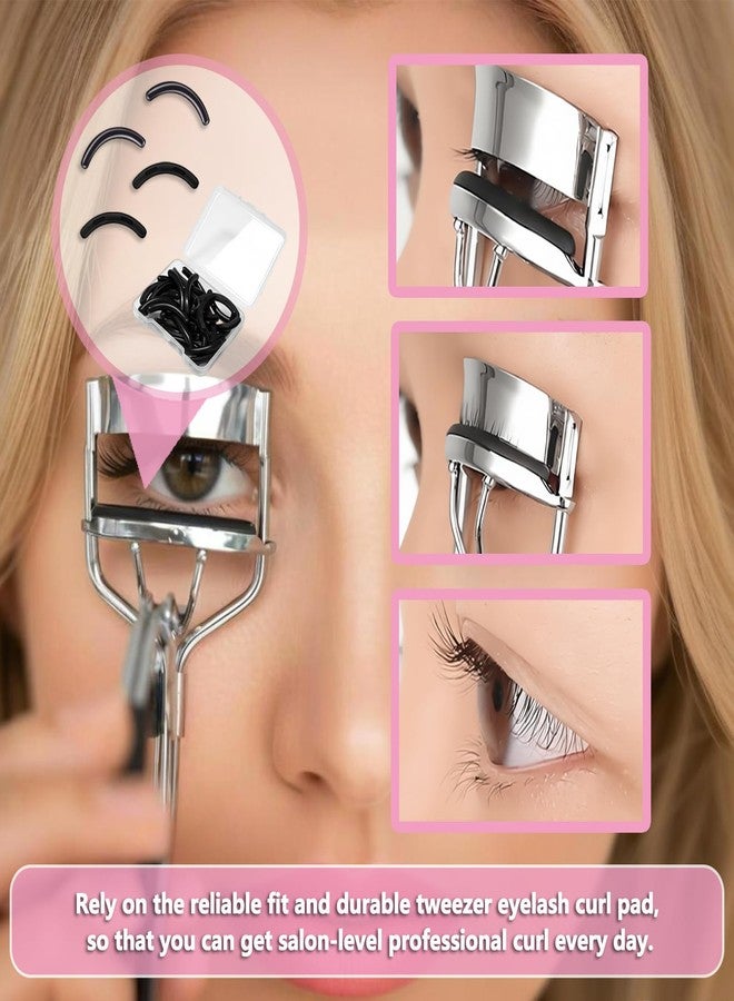 Mecefeno Eyelash Curler Refills, Eyelash Curler Pads Universal Silicone Rubber Eye Lash Curler Refills Suit for Universal Eyelash Curlers - 30 Packs Black - Image 5