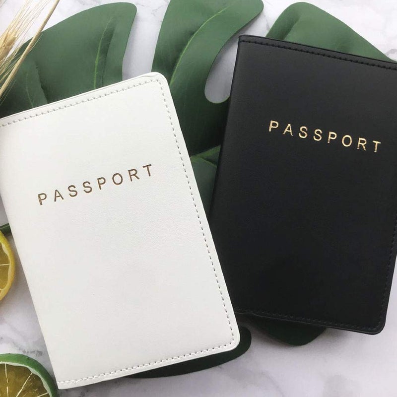 Snogisa Passport Wallets Travel Holder Set,Honeymoon gift, Slim Passport Case Covers and Organizer Slots Couple Travel Luggage Tags Passport Cover - Wedding Bridal Shower Gift - Image 3